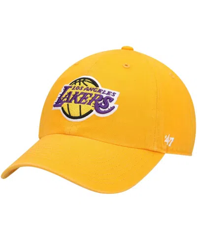 Shop 47 Brand Men's ' Gold Los Angeles Lakers Clean Up Adjustable Hat