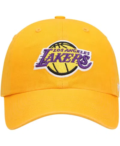 Shop 47 Brand Men's ' Gold Los Angeles Lakers Clean Up Adjustable Hat