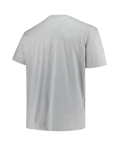 Mitchell & Ness Men's  Heather Gray Distressed Charlotte Hornets Big And Tall Hardwood Classics Vinta In Heather Gray
