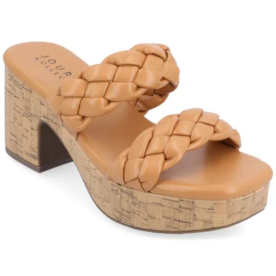 Journe Collection Collection Women's Tru Comfort Foam Kyaa Sandals In Brown