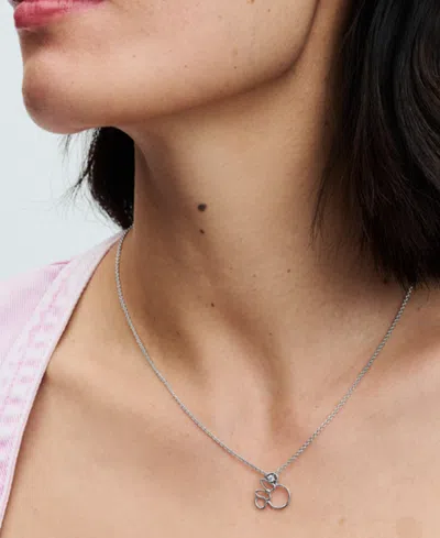 Pandora Minnie Mouse Silhouette Collier Necklace In Silver