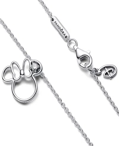 Pandora Minnie Mouse Silhouette Collier Necklace In Silver