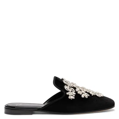 Shop Giuseppe Zanotti Elsa Crystal In Black