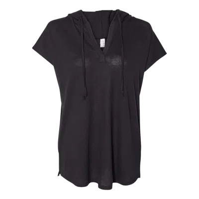 Shop Alternative Womens Vintage Jersey Hooded Poncho In Black