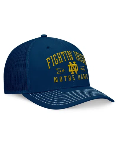 Shop Top Of The World Men's  Navy Notre Dame Fighting Irish Carson Trucker Adjustable Hat