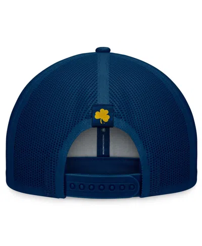 Shop Top Of The World Men's  Navy Notre Dame Fighting Irish Carson Trucker Adjustable Hat
