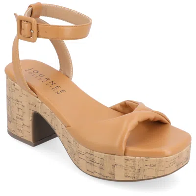 Journe Collection Collection Women's Tru Comfort Foam Eianna Sandals In Brown