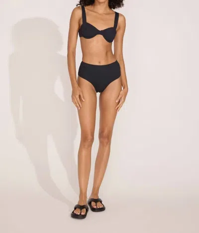 Shop Solid & Striped The Lilo Ribbed Bikini Top In Black