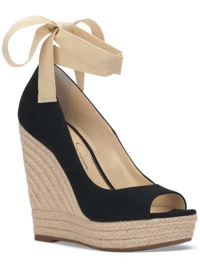 Shop Jessica Simpson Zavida Womens Wedge Ankle Strap Espadrilles In Multi
