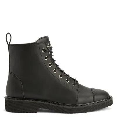 Giuseppe Zanotti Thora Lace-up Cargo Boots In Black