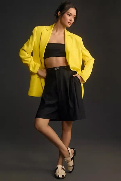 Shop Chrldr Janet Relaxed Blazer Jacket In Yellow