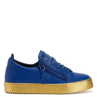 Giuseppe Zanotti Frankie Lace-up Trainers In Blue