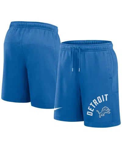 Shop Nike Men's  Blue Detroit Lions Arched Kicker Shorts