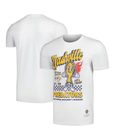 Shop Mitchell & Ness Men's  White Nashville Predators Nashville Hot Chicken T-shirt