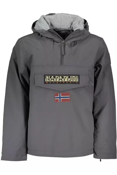 Shop Napapijri Polyamide Men's Jacket In Grey