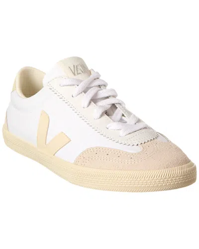 Shop Veja Volley Canvas & Leather Sneaker In White