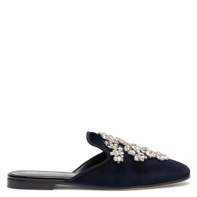 Shop Giuseppe Zanotti Elsa Crystal In Blue