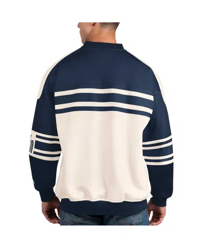 Starter White Seattle Kraken Defense Fleece Crewneck Pullover Sweatshirt In White