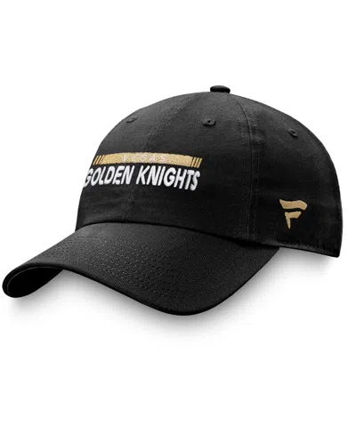 Fanatics Branded Black Vegas Golden Knights Authentic Pro Rink Adjustable Hat In Black