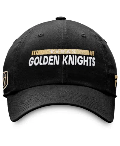 Fanatics Branded Black Vegas Golden Knights Authentic Pro Rink Adjustable Hat In Black
