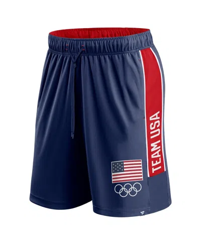 Shop Fanatics Men's  Navy Team Usa Agility Shorts
