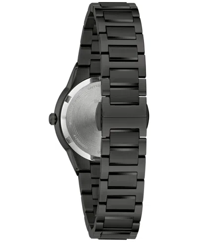 Bulova Modern Womens Black Stainless Steel Bracelet Watch 98l314