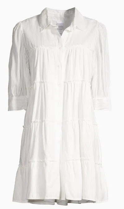 Shop Peixoto Lola Mini Dress In Ferra Stripe In White