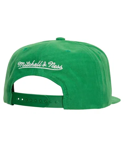 Mitchell & Ness Men's  Kelly Green Boston Celtics Sweet Suede Snapback Hat In Kelly Green