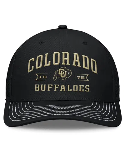 Shop Top Of The World Men's  Black Colorado Buffaloes Carson Trucker Adjustable Hat