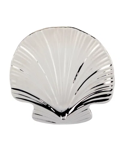 Certified International Silver Coast Set Of Four 3d Shell Candy Plates In Miscellaneous