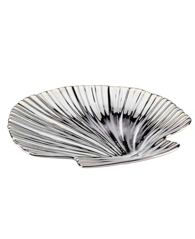 Certified International Silver Coast Set Of Four 3d Shell Candy Plates In Miscellaneous