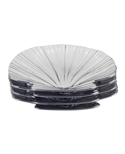 Certified International Silver Coast Set Of Four 3d Shell Candy Plates In Miscellaneous
