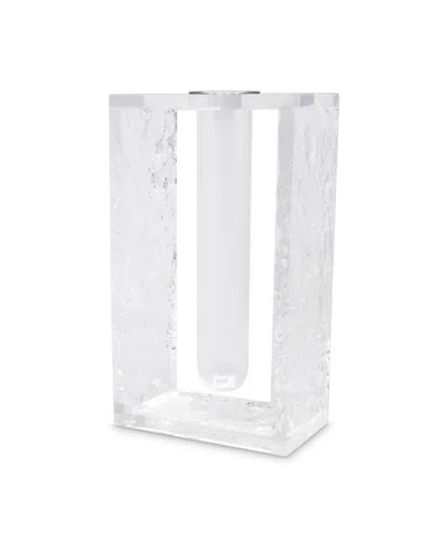 Vivience 8.75"h Tube Inlayed Acrylic Vase In Clear