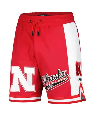 PRO STANDARD MEN'S PRO STANDARD SCARLET NEBRASKA HUSKERS SCRIPT TAIL DK 2.0 SHORTS 