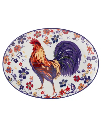 Shop Certified International Morning Rooster Oval Platter In Miscellaneous