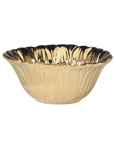 Certified International Gold Coast 3-d Set Of 4 Sunflower Ice Cream Bowls In Miscellaneous