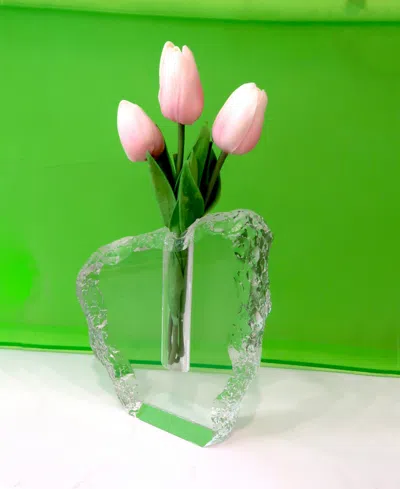 Shop Vivience 9.5"h Crystal Vase In Clear