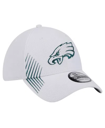 Shop New Era Men's  White Philadelphia Eagles Active 39thirty Flex Hat