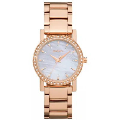 Shop Dkny Women's Classic White Dial Watch In Gold