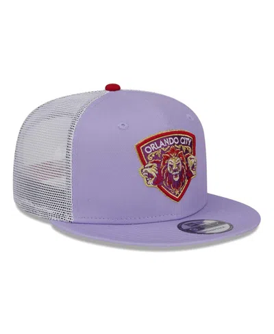 Shop New Era Men's  Purple Orlando City Sc Jersey Hook Trucker 9fifty Snapback Hat