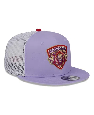 New Era Men's  Purple Orlando City Sc Jersey Hook Trucker 9fifty Snapback Hat In Purple