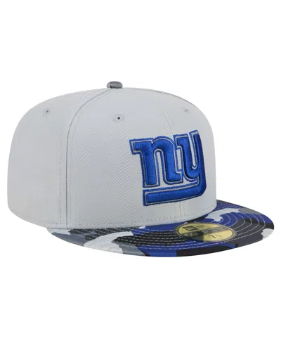Shop New Era Men's  Gray New York Giants Active Camo 59fifty Fitted Hat