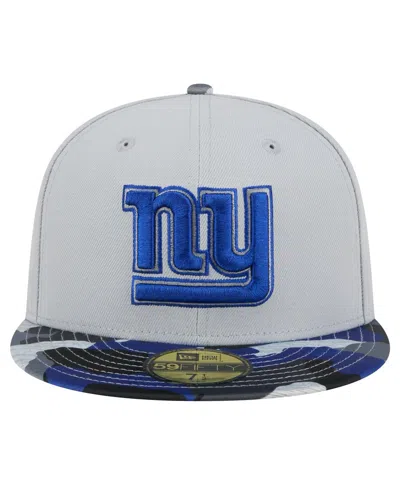 Shop New Era Men's  Gray New York Giants Active Camo 59fifty Fitted Hat