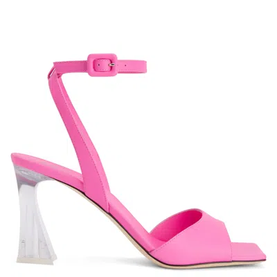 Giuseppe Zanotti Plexi Heel Sandals In Pink