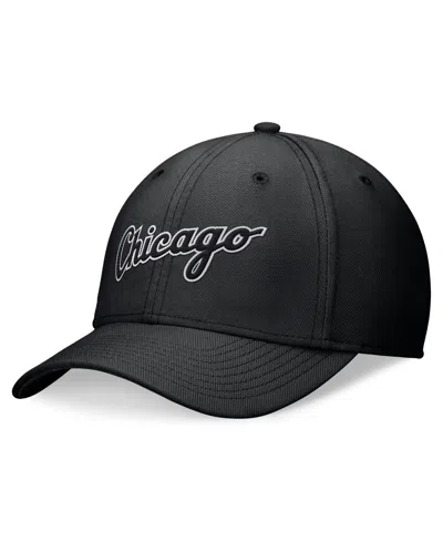 Nike Men's  Black Chicago White Sox Evergreen Performance Flex Hat In Black