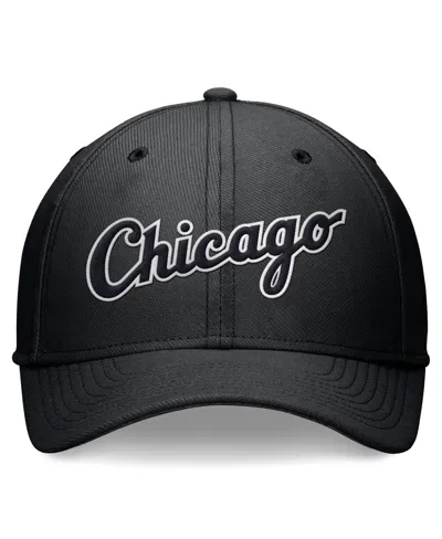 Nike Men's  Black Chicago White Sox Evergreen Performance Flex Hat In Black