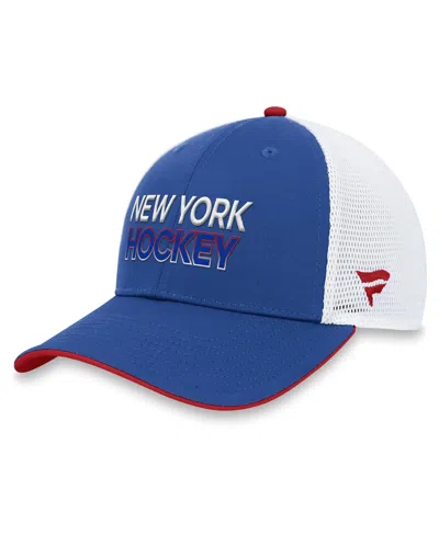 Fanatics Branded Blue New York Rangers Authentic Pro Rink Trucker Adjustable Hat In Blue