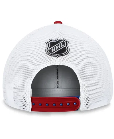 Fanatics Branded Blue New York Rangers Authentic Pro Rink Trucker Adjustable Hat In Blue