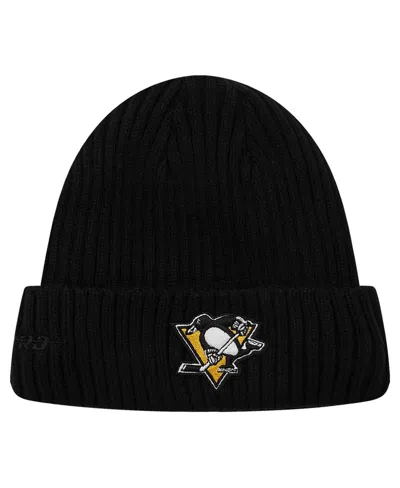 Shop Pro Standard Men's  Black Pittsburgh Penguins Classic Core Cuffed Knit Hat