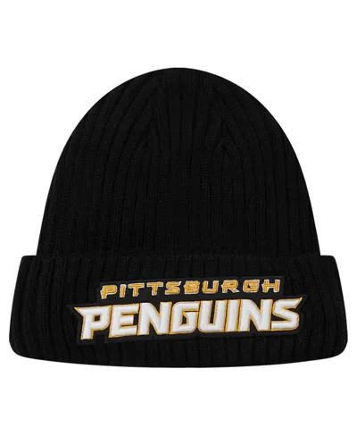 Shop Pro Standard Men's  Black Pittsburgh Penguins Classic Core Cuffed Knit Hat